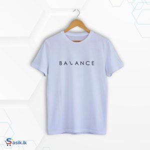BALANCE  Logo White Premium T Shirt - 220 GSM - Unisex
